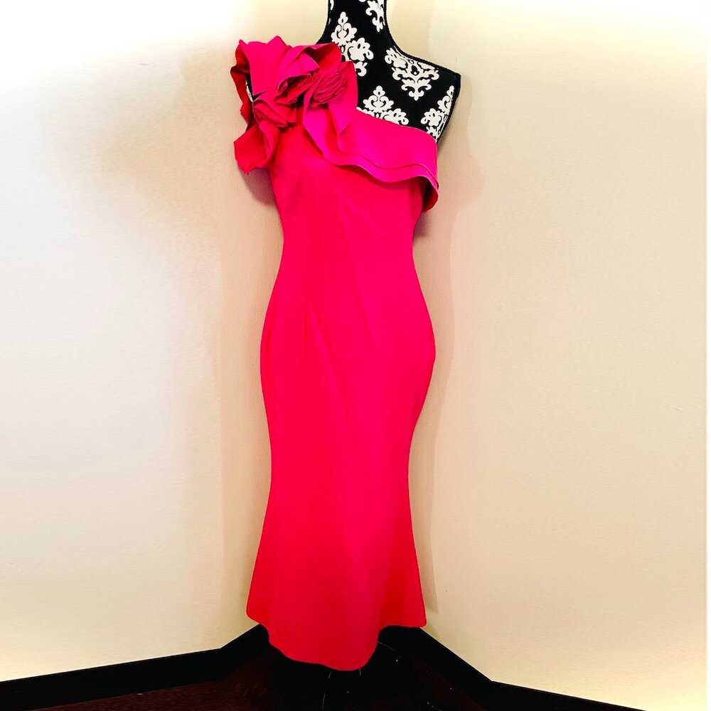 Tailormade Pink, Flower, Bodycon Formal, Prom, Wedding, Dress